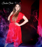 ROBE DE COCKTAIL ROUGE JULIETTE DUBOIS COUTURE